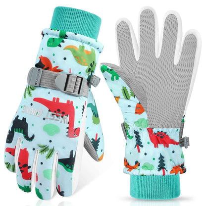CYCLESPEED Kinder Winddicht Winterhandschuhe Warm Skihandschuhe Wasserdicht für 4-12 Jahre Mädchen Jungen Fahrradhandschuhe Outdoor Snowboarding