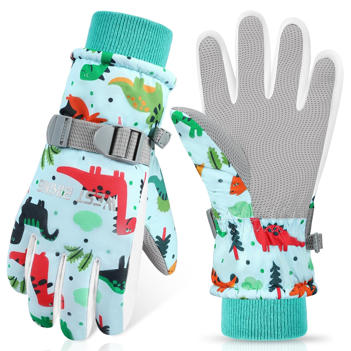 CYCLESPEED Kinder Winddicht Winterhandschuhe Warm Skihandschuhe Wasserdicht für 4-12 Jahre Mädchen Jungen Fahrradhandschuhe Outdoor Snowboarding
