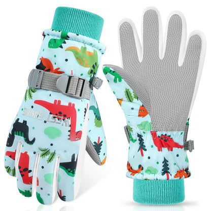 CYCLESPEED Kinder Winddicht Winterhandschuhe Warm Skihandschuhe Wasserdicht für 4-12 Jahre Mädchen Jungen Fahrradhandschuhe Outdoor Snowboarding