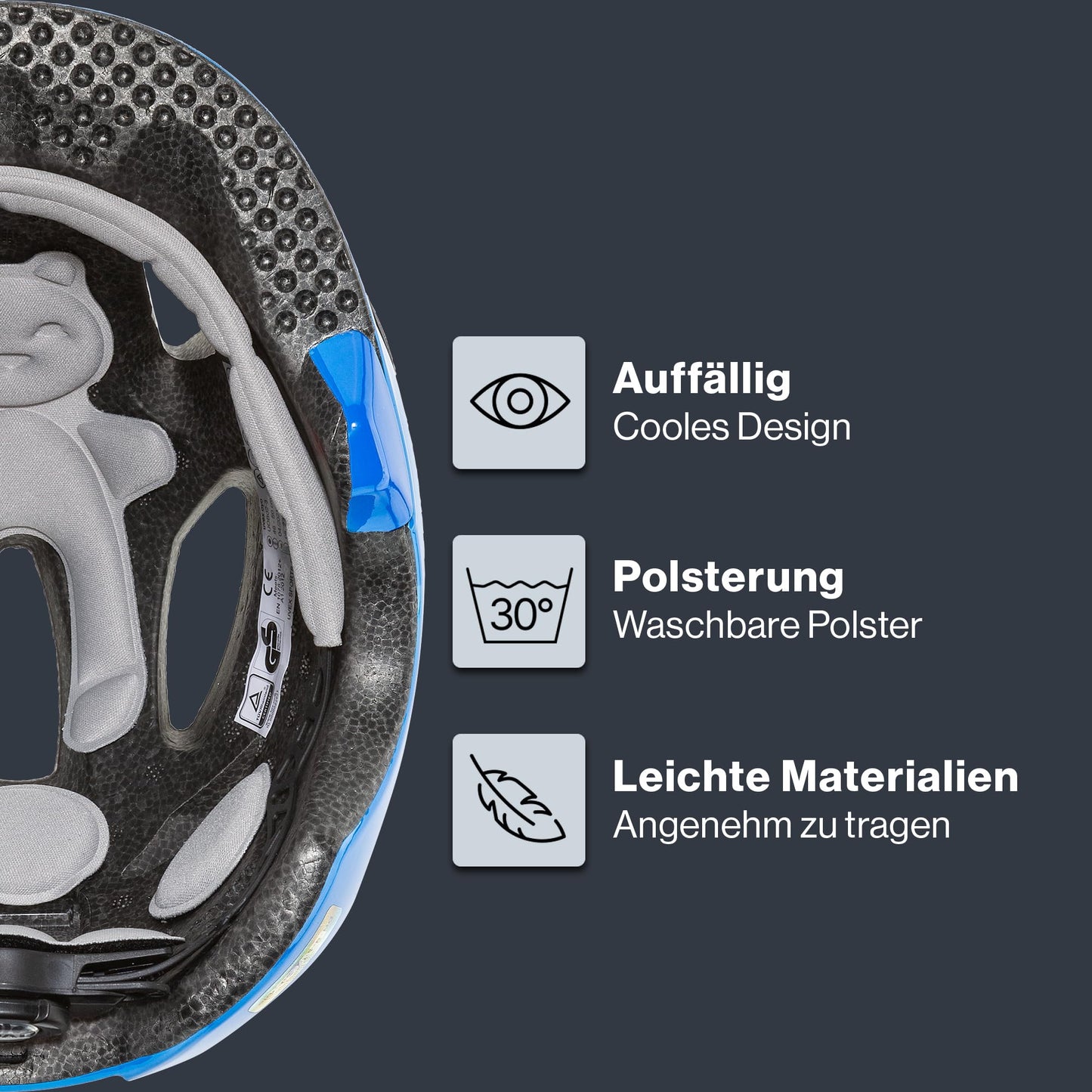uvex oyo style - lightweight bicycle helmet for children - individual size adjustment - expandable with LED light 