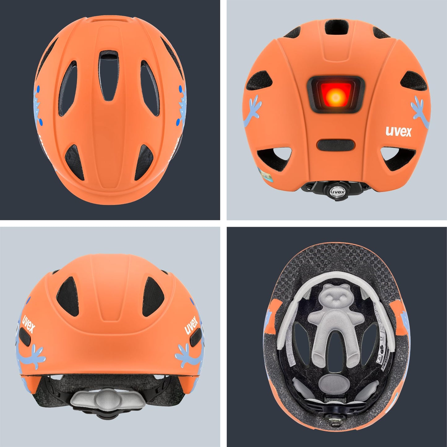 uvex oyo style - lightweight bicycle helmet for children - individual size adjustment - expandable with LED light 