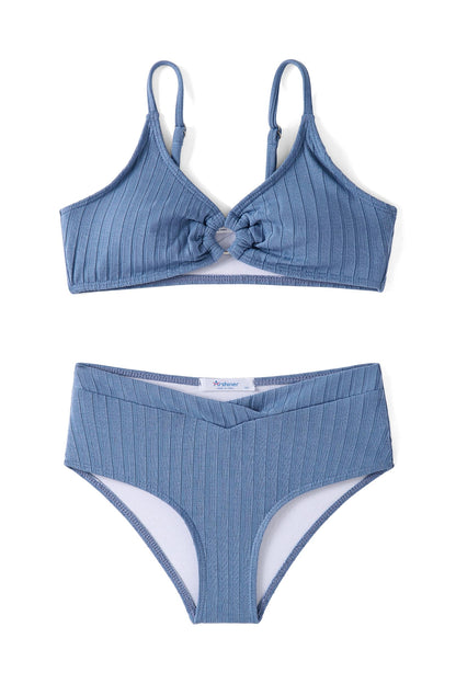 Arshiner Mädchen Bikini-Set Sommer Kinder Badeanzuge Zweiteiliger Mode Tankini Hautfreundlich Atmungsaktiv Bikinis für Mädchen 5-14 Jahre