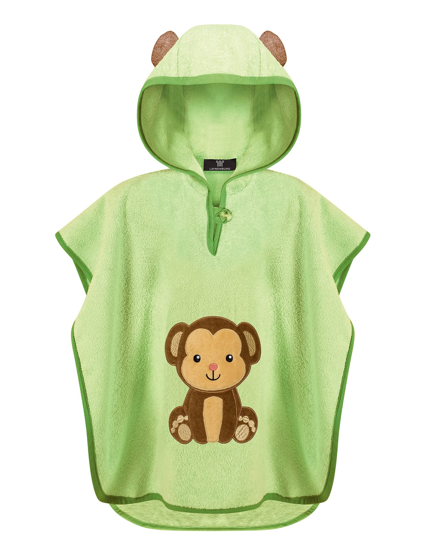 LAYNENBURG Premium Badeponcho Kinder mit Kapuze - 100% Baumwolle - OEKO TEX - Baby Jungen Mädchen Handtuch Poncho Frottee