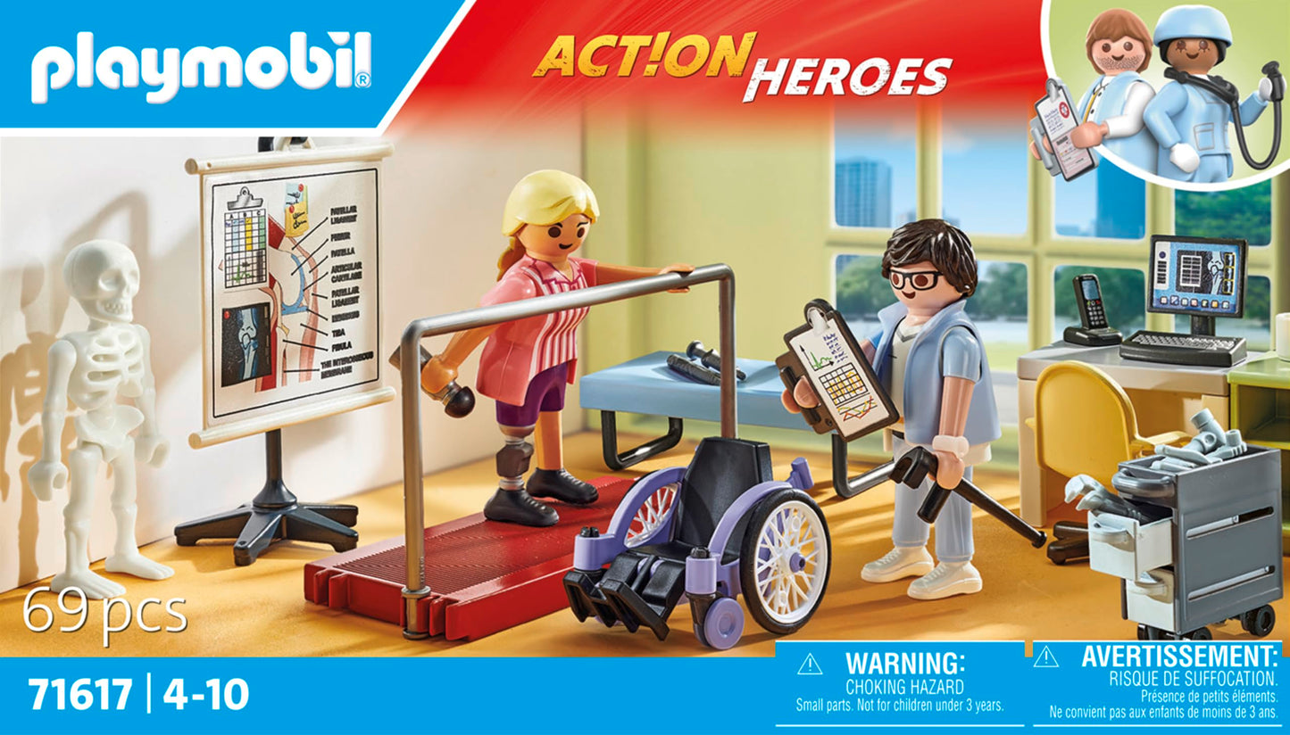 PLAYMOBIL | Action Heroes | Kinderarzt mit Teddybär | nachhaltiges Spielzeug für Kinder ab 4 Jahren | 71619