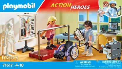 PLAYMOBIL | Action Heroes | Kinderarzt mit Teddybär | nachhaltiges Spielzeug für Kinder ab 4 Jahren | 71619