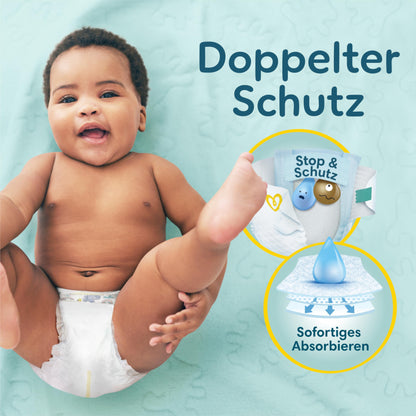 Pampers Premium Protection Größe 6, 144 Windeln, 13kg-18kg, Doppelter Schutz für die Haut und vor Auslaufen
