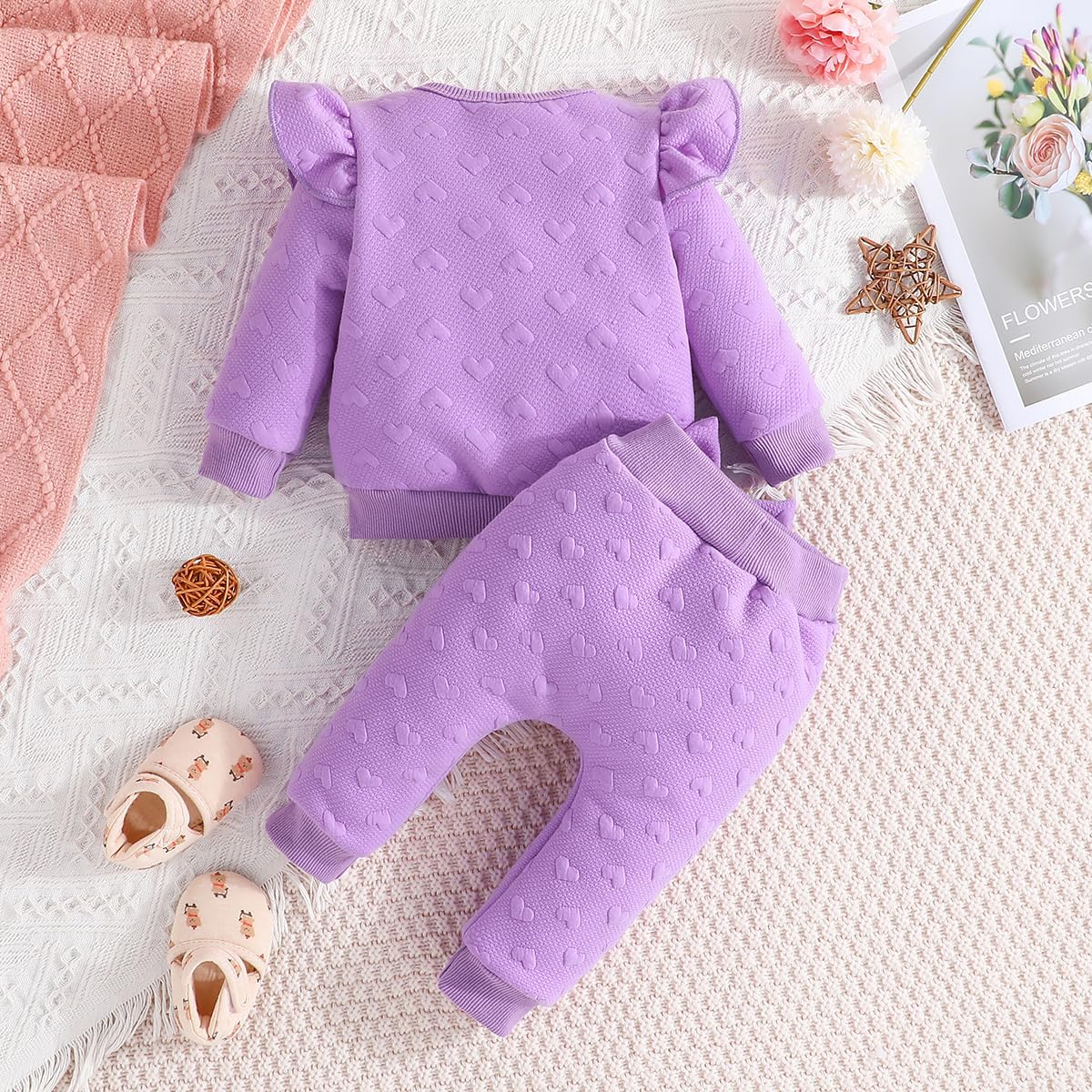 Kleinkind Baby Mädchen Outfits Langarm Sweatshirt Top Hosen mit Fliege Kleinkind Herbst Winter Kleidung Set