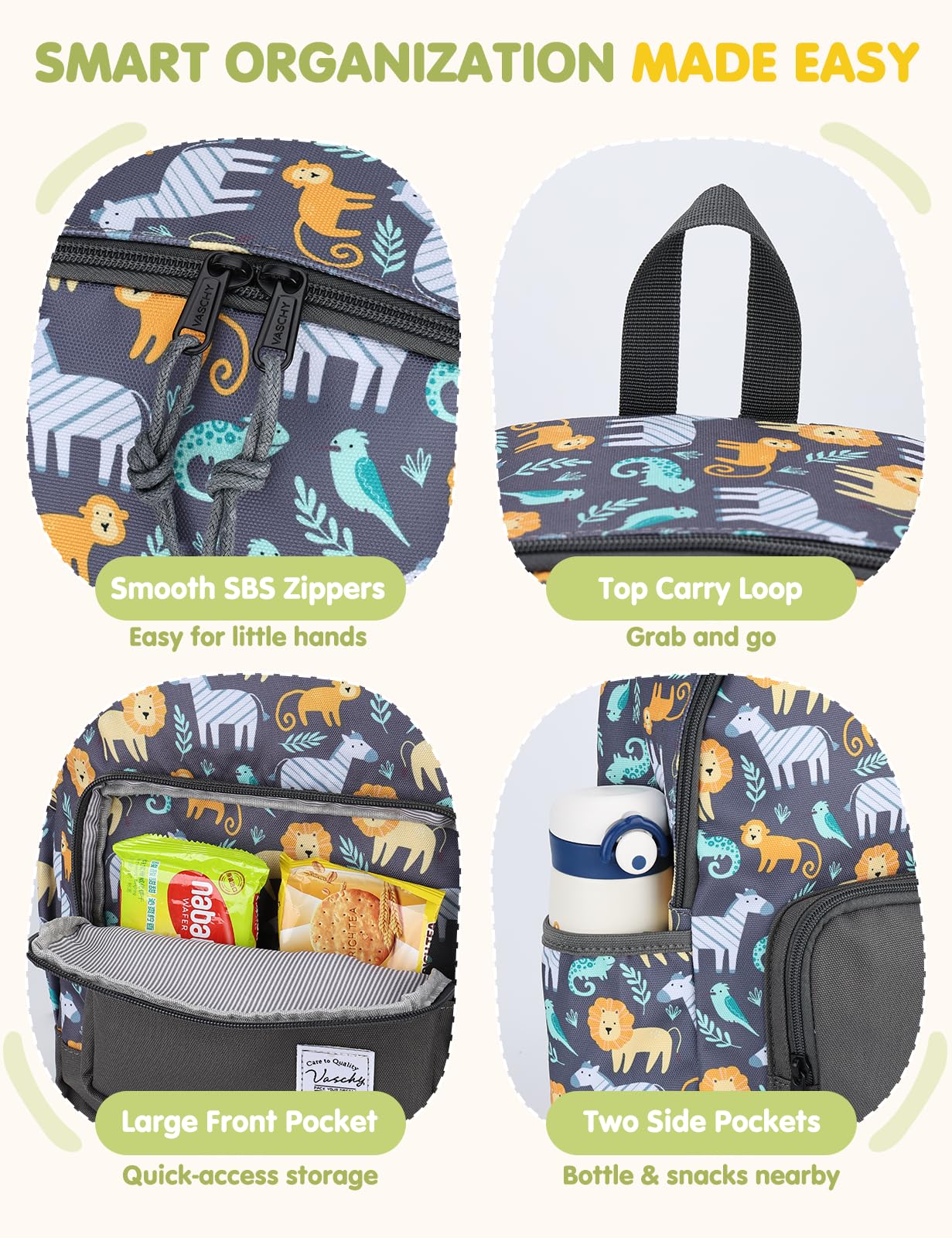 Rucksack für Mädchen, 4-6 Jahre, Schulrucksack mit Seitentaschen und Brustgurt, 127-Einhorn, one size, Niedlich