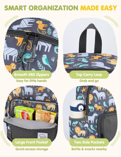 Rucksack für Mädchen, 4-6 Jahre, Schulrucksack mit Seitentaschen und Brustgurt, 127-Einhorn, one size, Niedlich