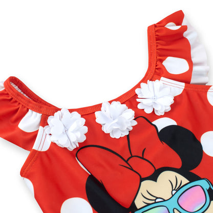 Disney Mädchen Minnie Maus Schwimmen Kostüm EIN Stück Badeanzug