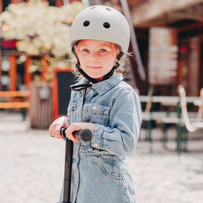 Scoot and Ride Baby Helmet with Adjustable Straps - Matte Finish - Small and Medium - Includes LED Safety Light and Soft Fleece Padding for Extra Protection