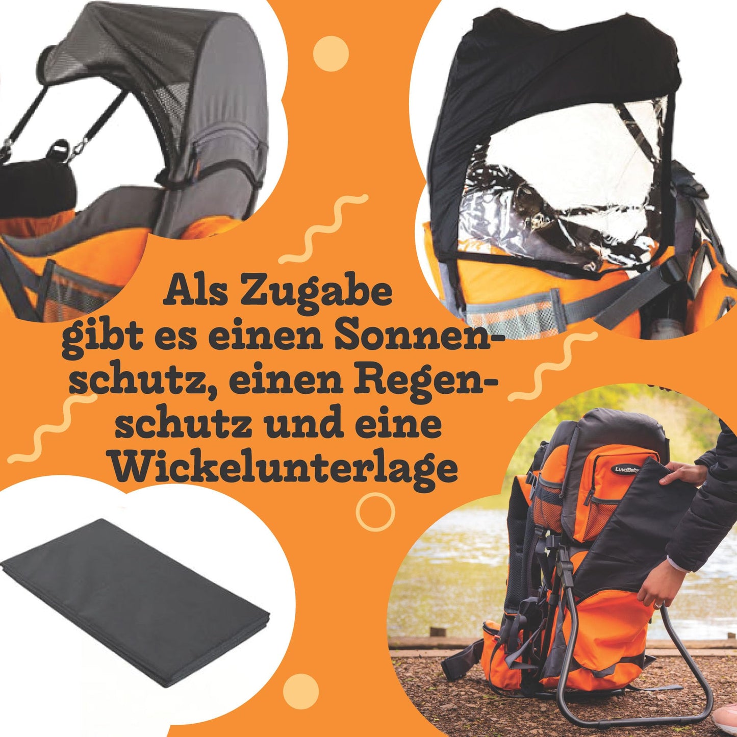 Luvdbaby Kraxe Kindertrage bis 18 Kg - Ergonomisch Kindertragerucksack für Kinder - Premium Toddler Carrier - Baby Tragerucksack - Babytrage Rückentrage Kleinkind - Rucksack mit Kindersitz