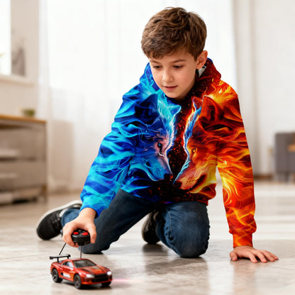 Fanient Children's / Boys' / Girls' Hoodies, 3D Print, Vivid Animal Cartoon Graphic Sweatshirt, Pocket Pullover Hoodie for 6-16 Years 