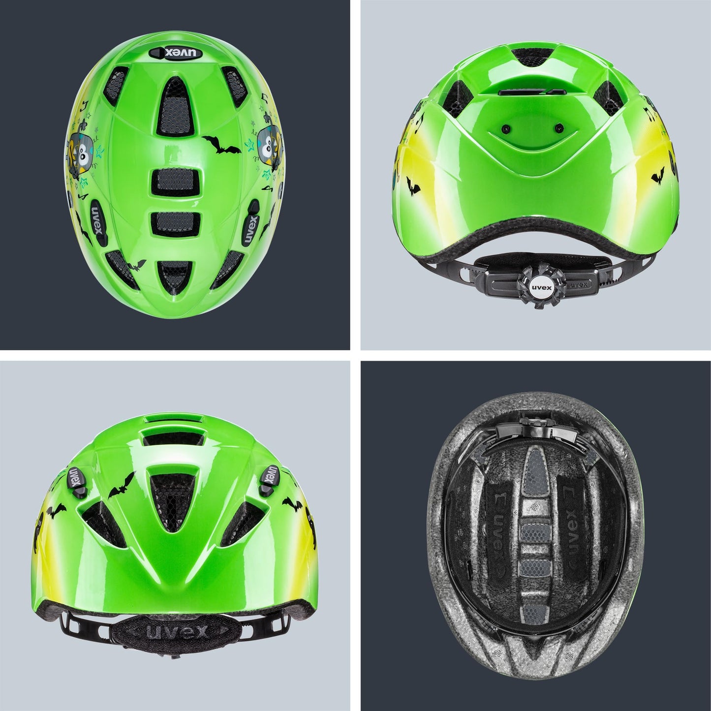uvex Kid 2 - Lightweight bicycle helmet for children - individual size adjustment - expandable with LED light 