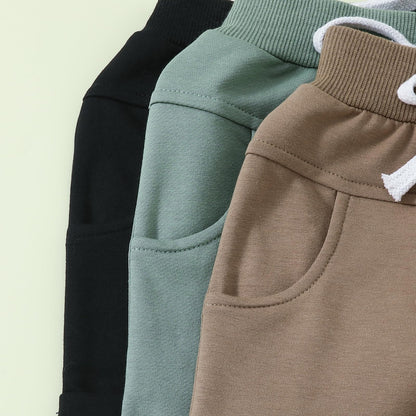 Himllauen Baby Jungen Shorts 3er-Pack Sommer Einfarbig Shorts 0-3 Jahre Kinder Kurze Hosen