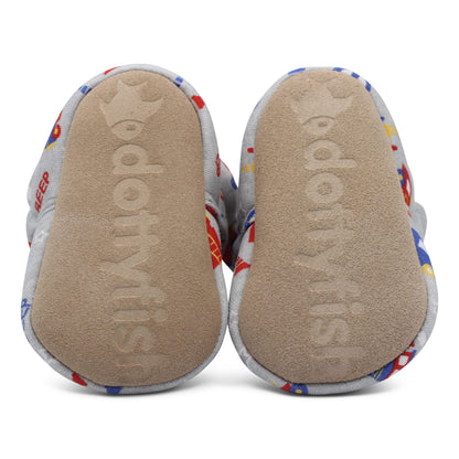 Dotty Fish Baby Winter Boots - Warm Non-Slip Cotton Crawling Shoes with Suede Sole - 0-24 Months