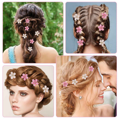 cobee Small Diamond Hair Clip Pearl Small Hair Clip Hair Accessories for Women Girls Birthday Party Wedding Party Photo Cute Clips Beach Flowers 2 cm