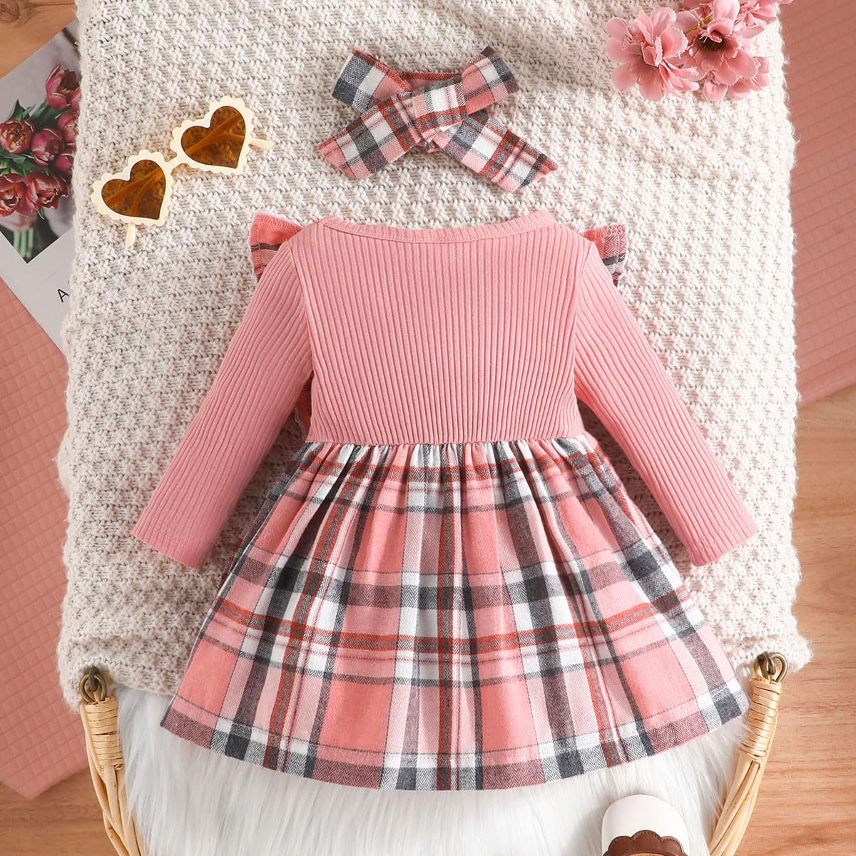 xuntao Newborn Baby Girl Christmas Clothes Long Sleeve Romper and Skirt Cute Winter Christmas Outfits Sets
