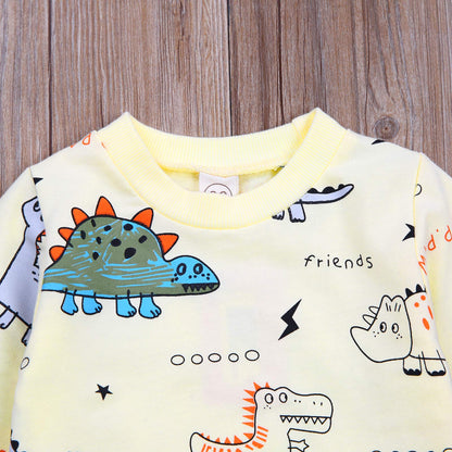 Geagodelia Baby Boys’ Clothing Set with Long Sleeve Top and Trousers