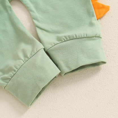 Hallo Ich bin neu hier Neugeborene Baby Jungen Kleidung Set Dinosaurier Print Langarm Bodysuit und Hosen Baumwolle Baby Kleidung Set Herbst Winter Kleidung Sets für Baby Jungen Outfits