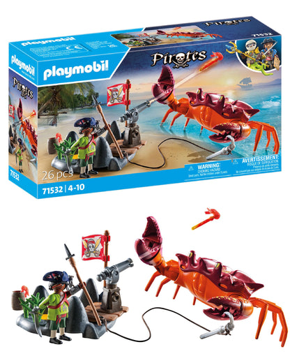 PLAYMOBIL | Pirates | Gefahr durch Riesenhai | Piratenspielzeug | Spielzeugfiguren | Spielzeug für Kinder ab 4 Jahren | 71793