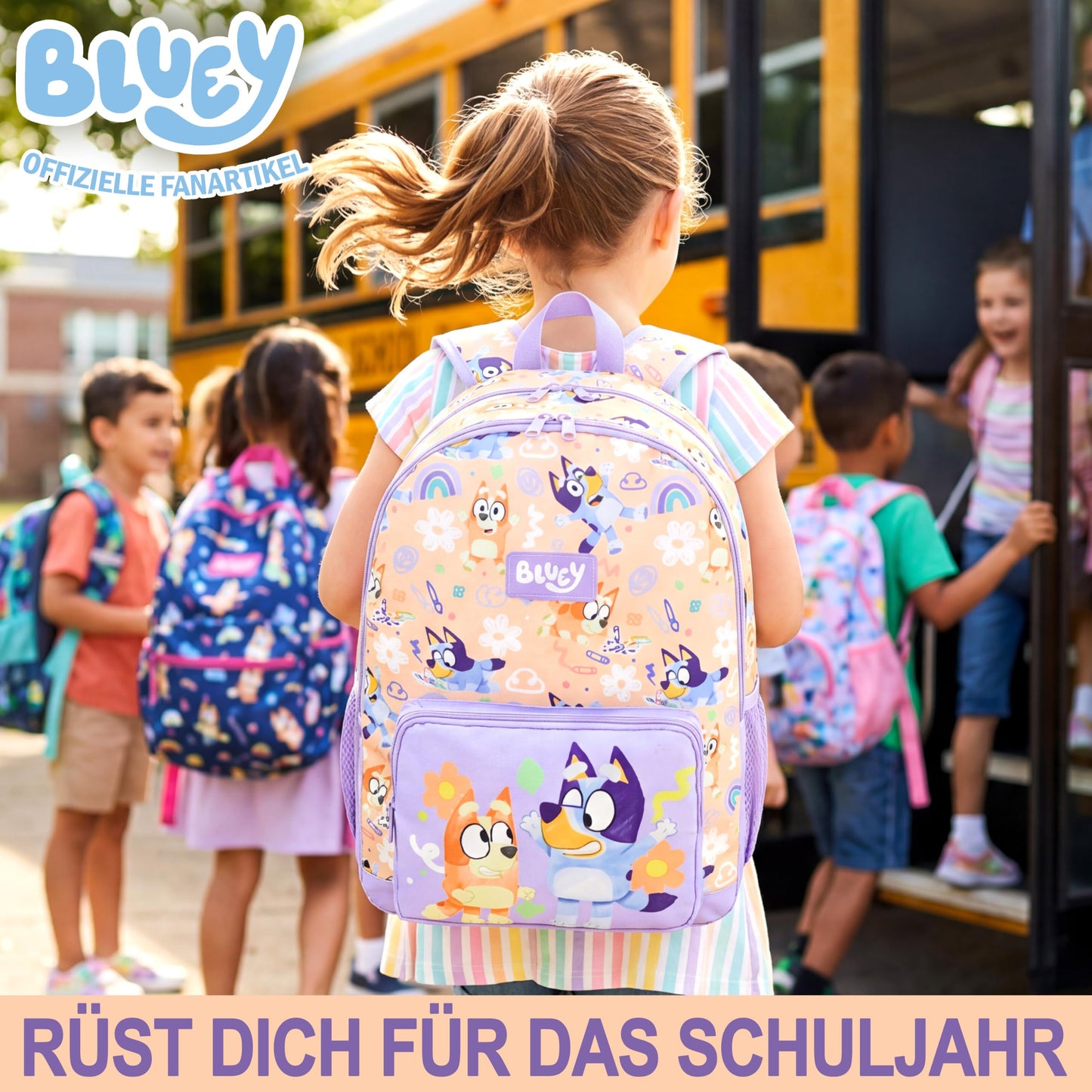 Rucksack Mädchen, Verstellbarer Reisetasche für Schule und Reise, Gepolsterte Schulrucksack mit Zwei Schlüsselanhänger, Geschenke für Kinder (Multi Squishmallows)