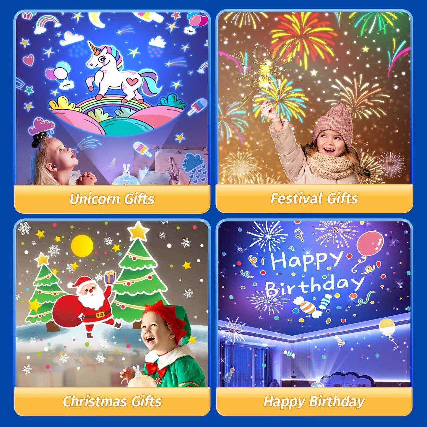 Sternenhimmel Projektor Kinder mit 15 Film, Nachtlicht Kinder Nachtlicht Baby, Bluetooth Sternenprojektor Galaxy Projektor, Geschenke für Mädchen Kinder Geschenke Mädchen, Kinderzimmer Deko