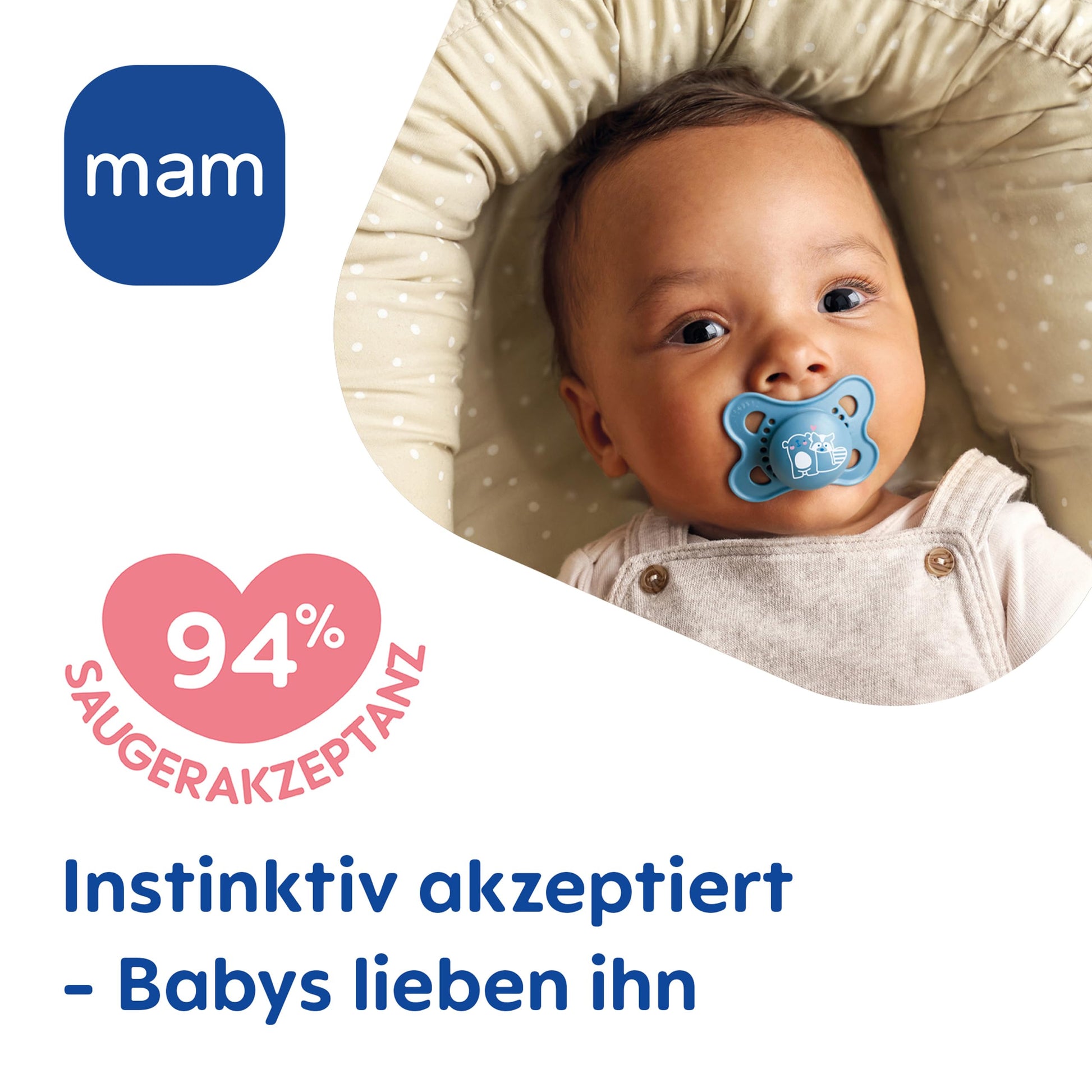 MAM Original Schnuller im 2er-Set, zahnfreundlicher Baby aus nachhaltigen & bio-erneuerbaren Materialien, Sauger aus SkinSoft Silikon, mit Schnullerbox, 0-6 Monate, Fisch/Seerose - Meloni2