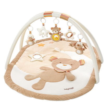 Fehn 3-D-Activity-Decke Spielbogen Peru – Baby Krabbeldecke mit 5 abnehmbaren Spielzeugen zum Greifen – Spieldecke für Babys und Kinder ab 0+ Monaten – Krabbelmatte als Geschenk zur Geburt