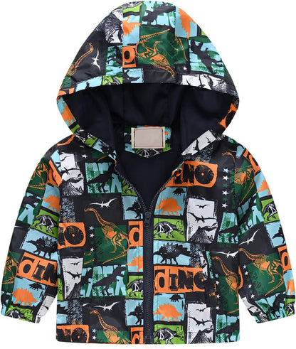 KQIVAM Children's Rain Jacket Transition Jacket Waterproof Outdoor Jacket Windproof with Hood Waterproof Jacket for Children Unisex Rainwear for Girls and Boys 