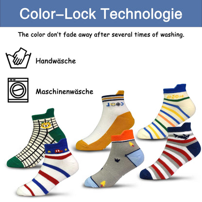GRPSKCOS Stoppersocken Kinder 12 Paar ABS Socken Rutschfeste Socken Kleinkind Antirutschsocken für 1-7 Jahre Jungen Mädchen