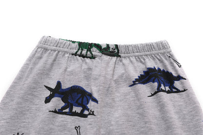 Dinosaurier-Pyjamas für Jungen, lange Nachtwäsche aus Baumwolle, Pyjamas für Kinder
