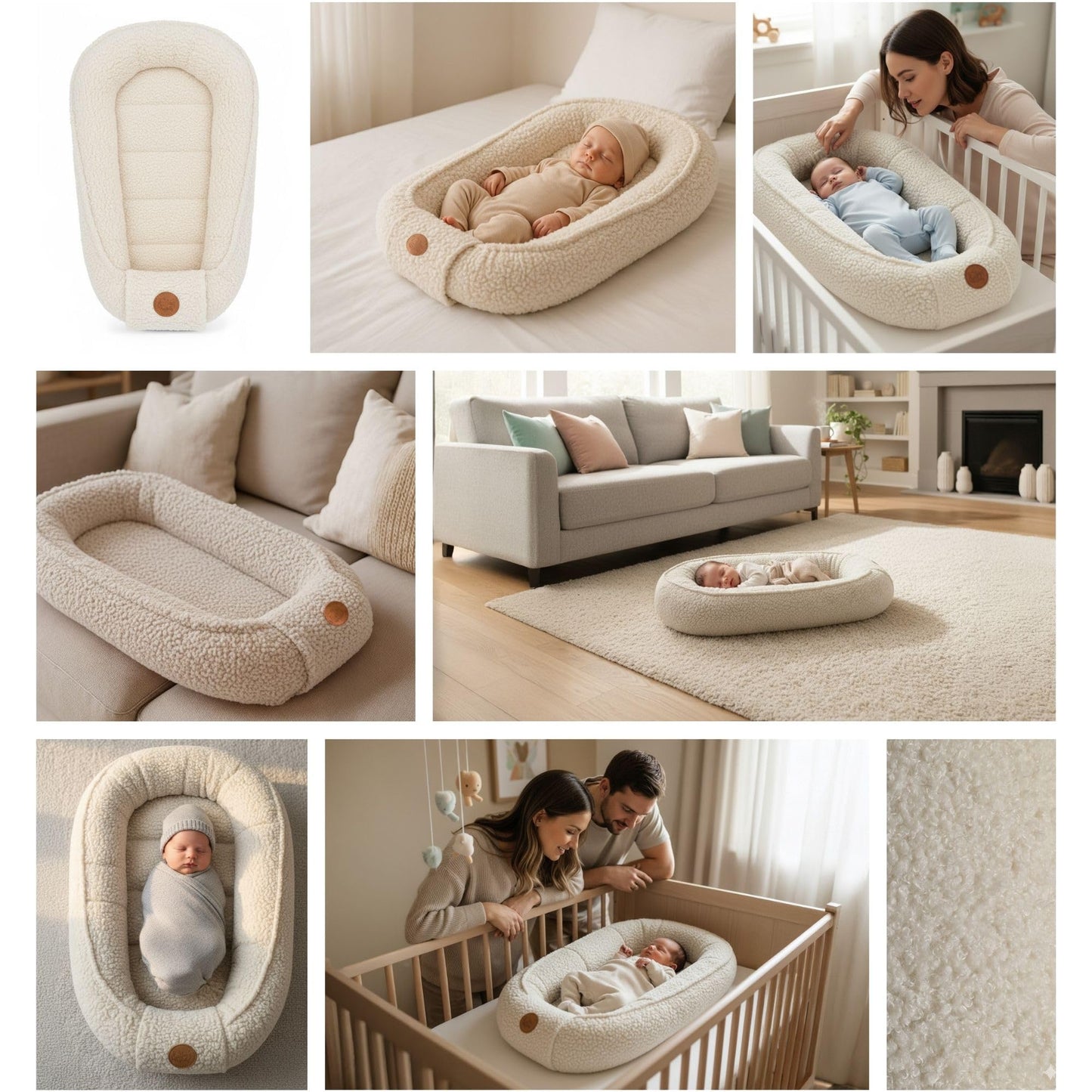 Nestchen Baby - Babynestchen Neugeborene Minky Babynest für Kinderbett Vielseitiges tragbar Nest kuschelnest zubehör für babybett warm Winter coccon Teddybären