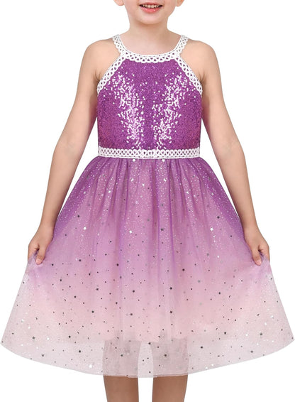 Sunny Fashion Mädchen Kleid Türkis Schmetterling Gestickt Halfter Kleid Party Gr. 104-146