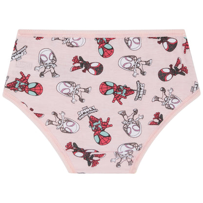 Marvel Spidey & Friends Slip für Mädchen, 100 % Baumwolle, 5 Stück