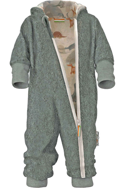 Fuchs & Kiwi Walkoverall Baby Boys - Natural Virgin Wool & Jersey Lining - Oeko-Tex, Skin-Friendly - Handmade in Berlin - Wool Walk Overall Baby & Toddler - Winter & Autumn