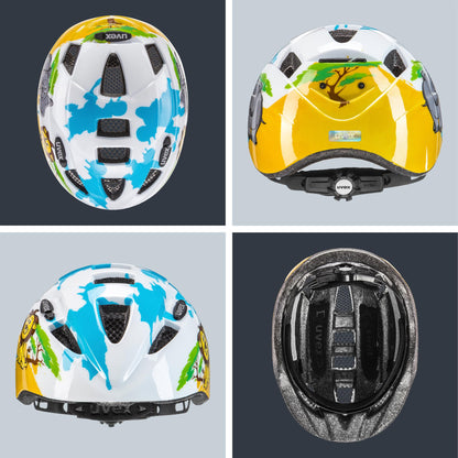 uvex Kid 2 - Lightweight bicycle helmet for children - individual size adjustment - expandable with LED light 