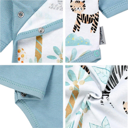 TupTam Baby Kleidung Set Jungen Langarm Bekleidung Neugeborene Füßlingen Hose Body Strampler Mütze 5 tlg