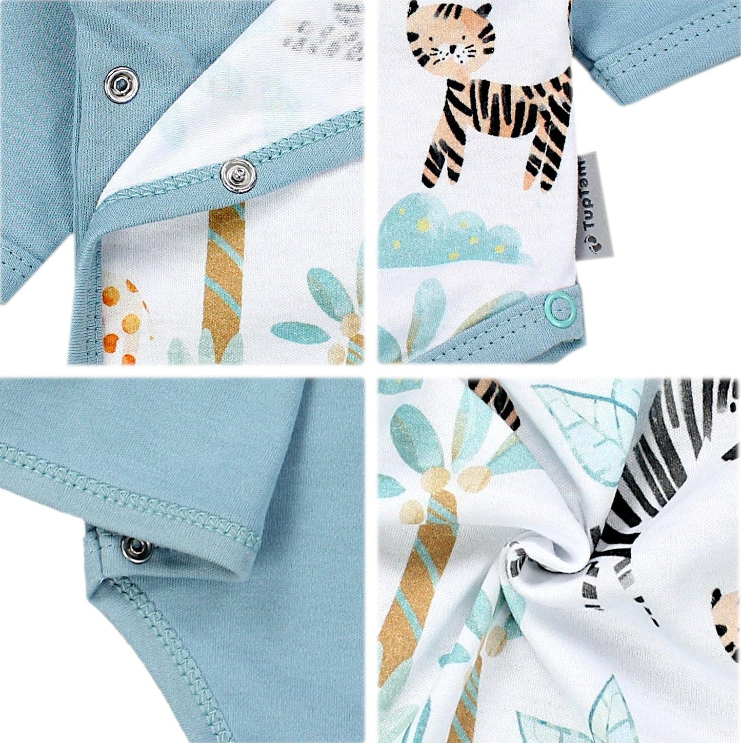 TupTam Baby Kleidung Set Jungen Langarm Bekleidung Neugeborene Füßlingen Hose Body Strampler Mütze 5 tlg