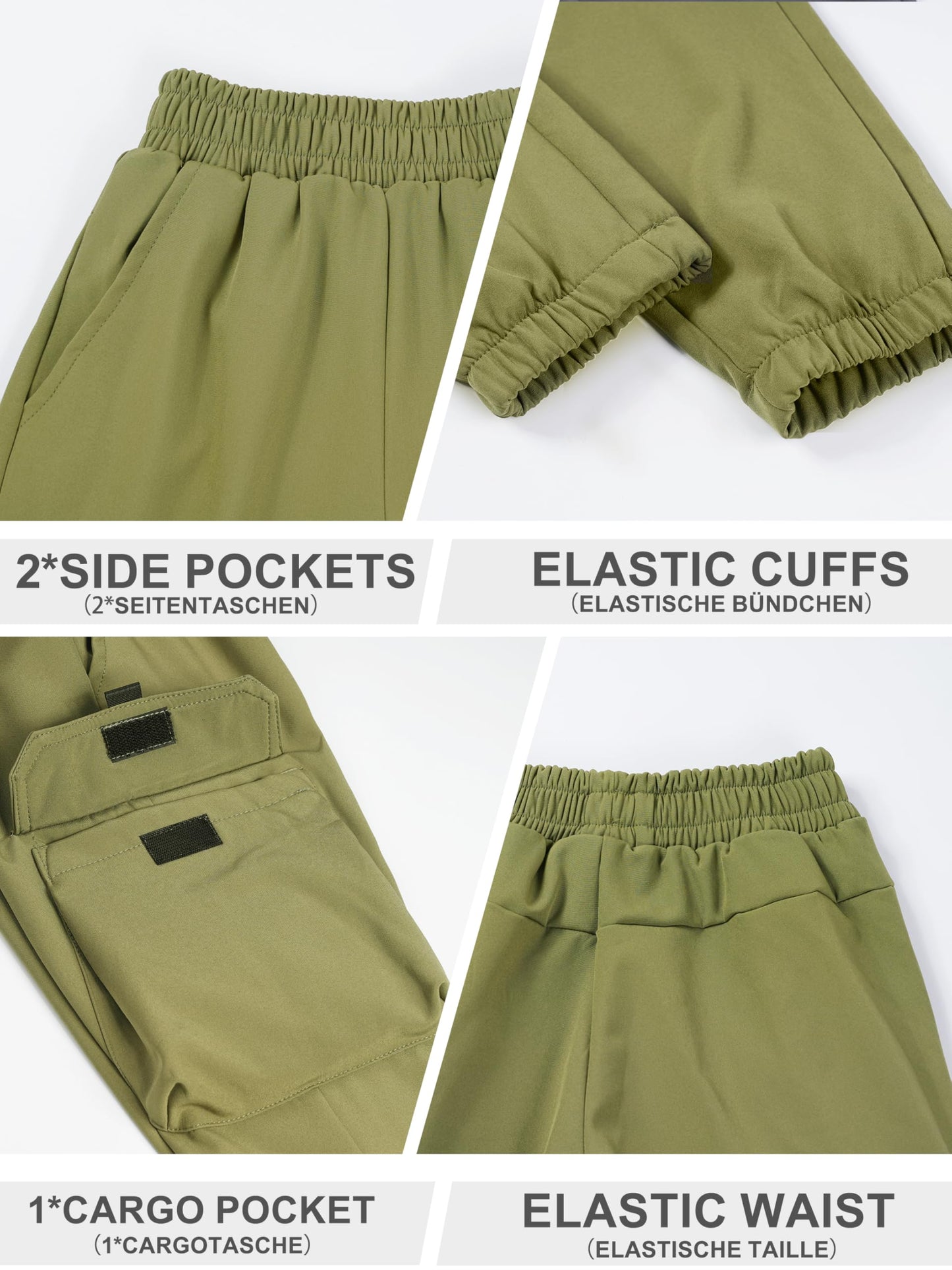 CAMLAKEE Hiking Trousers Children's Waterproof Trekking Trousers Boys Outdoor Trousers Boys Cargo Trousers