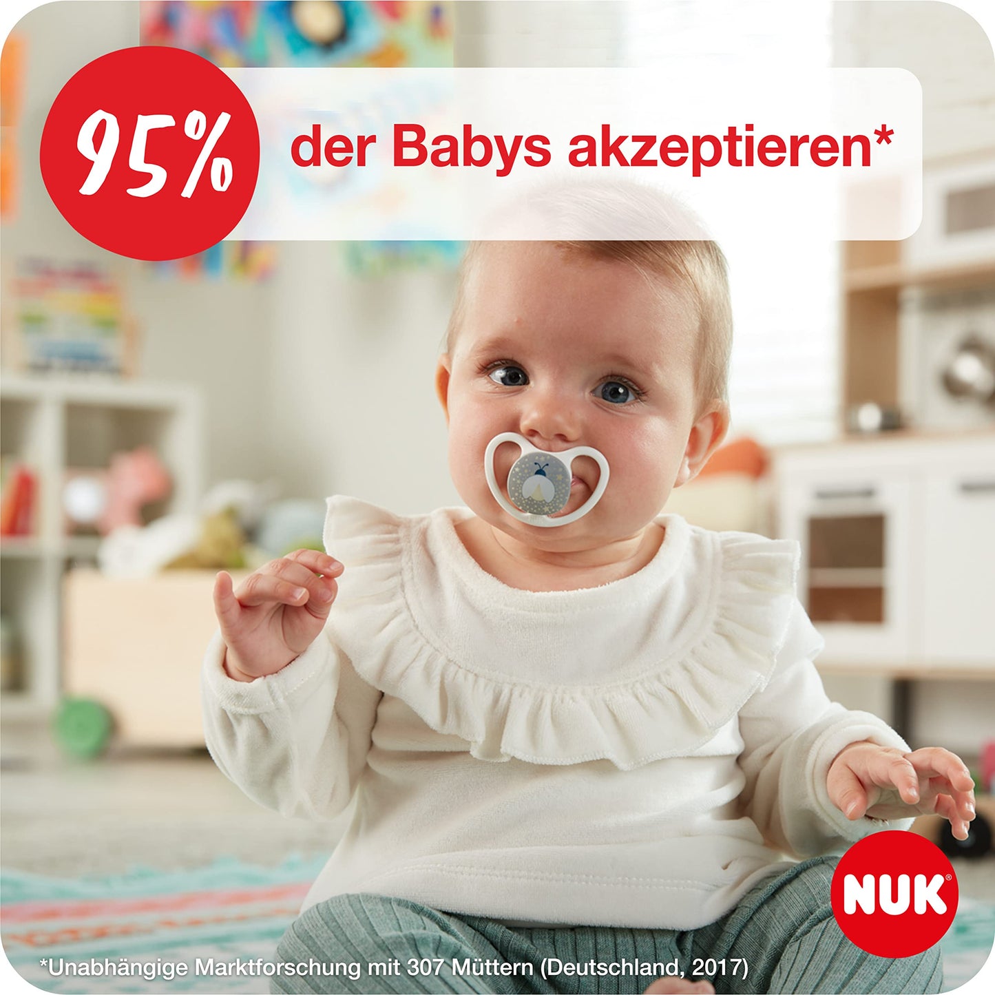 NUK Space Schnuller | 0–6 Monate | Schnuller mit extra Belüftung | BPA-freies Silikon | Disney Winnie Puuh | 2 Stück
