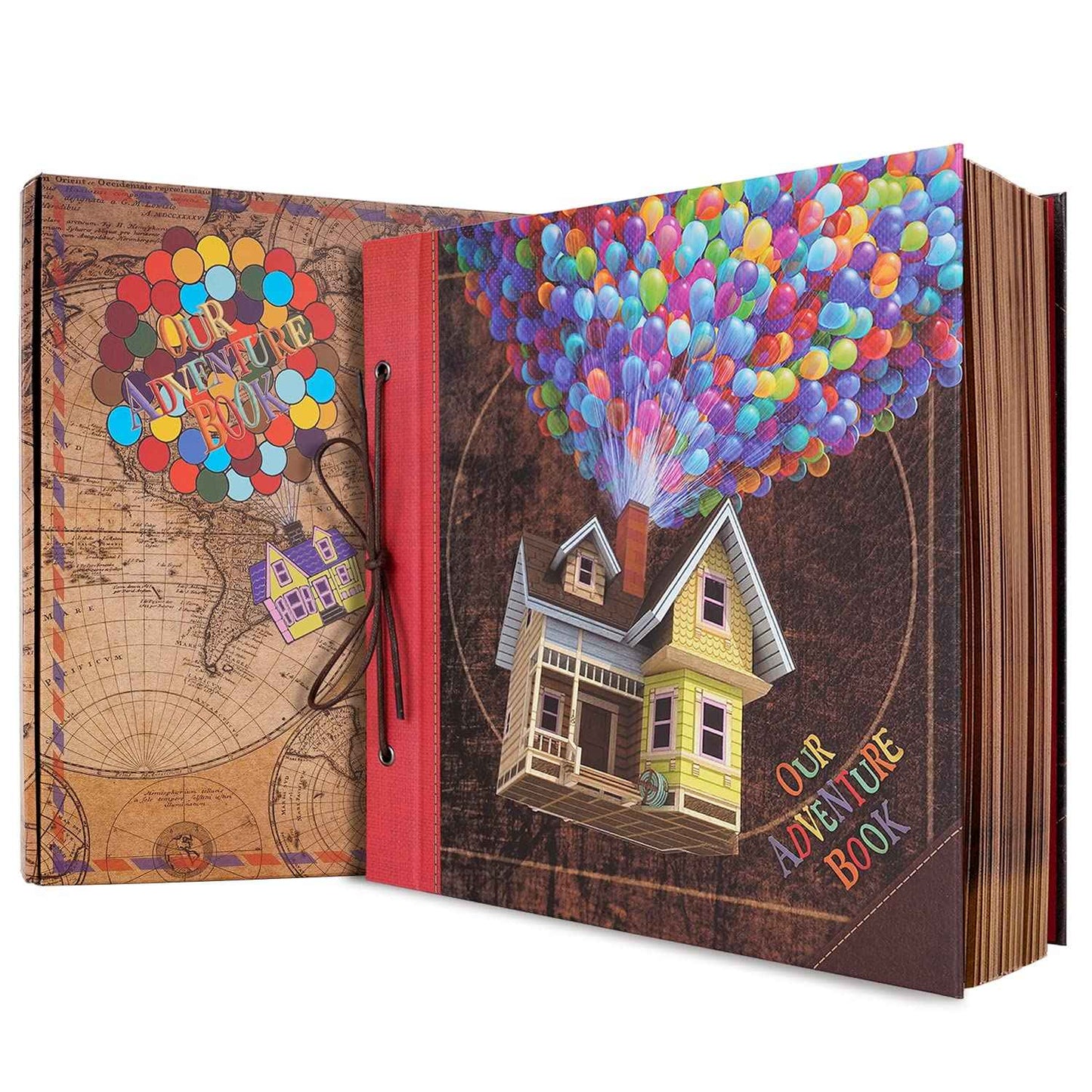 Unser Abenteuer Buch Album Foto Scrapbooking 12,3 x 12,1 Zoll, Abenteuer Buch Fotoalbum 60 Seiten, Fotoalbum für DIY Jahrestag für Männer, Kreative Geschenke Valentinstag