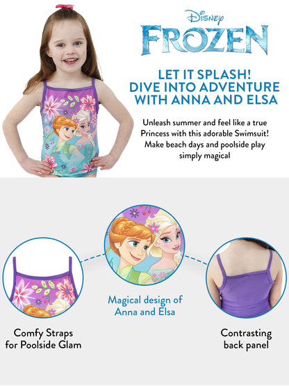 Disney Mädchen Frozen Badeanzug Prinzessin Anna und ELSA Schwimmanzug Die Eiskönigin