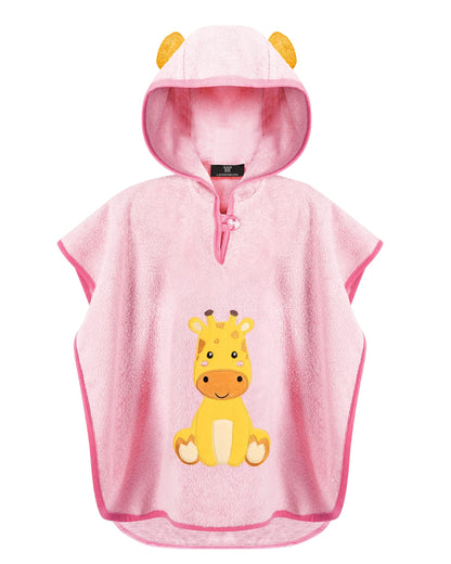 LAYNENBURG Premium Badeponcho Kinder mit Kapuze - 100% Baumwolle - OEKO TEX - Baby Jungen Mädchen Handtuch Poncho Frottee