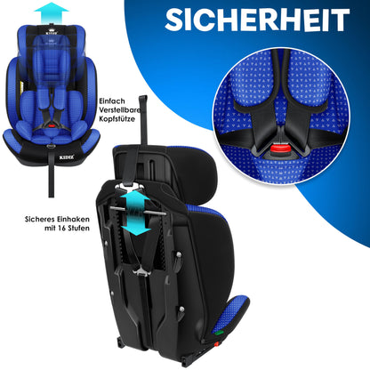 KIDIZ® Autokindersitz Triangle Premium Kindersitz Kinderautositz | Autositz Sitzschale | 9 kg - 36 kg 1-12 Jahre | Gruppe 1/2/3 | universal | zugelassen nach ECE R129/03 | mit Isofix
