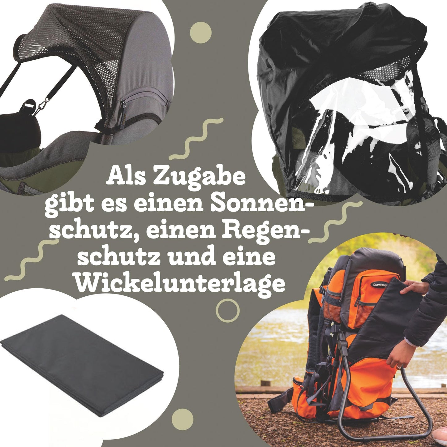 Luvdbaby Kraxe Kindertrage bis 18 Kg - Ergonomisch Kindertragerucksack für Kinder - Premium Toddler Carrier - Baby Tragerucksack - Babytrage Rückentrage Kleinkind - Rucksack mit Kindersitz