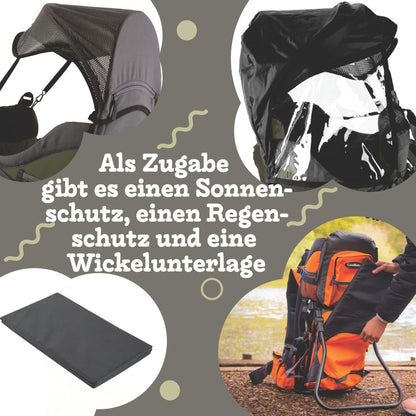 Luvdbaby Kraxe Kindertrage bis 18 Kg - Ergonomisch Kindertragerucksack für Kinder - Premium Toddler Carrier - Baby Tragerucksack - Babytrage Rückentrage Kleinkind - Rucksack mit Kindersitz