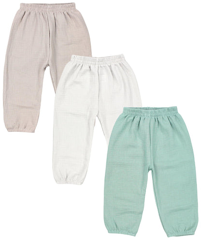 TupTam Baby Unisex Boys Muslin Trousers Girls Lightweight Summer Trousers Muslin Trousers Pump Trousers Pack of 3
