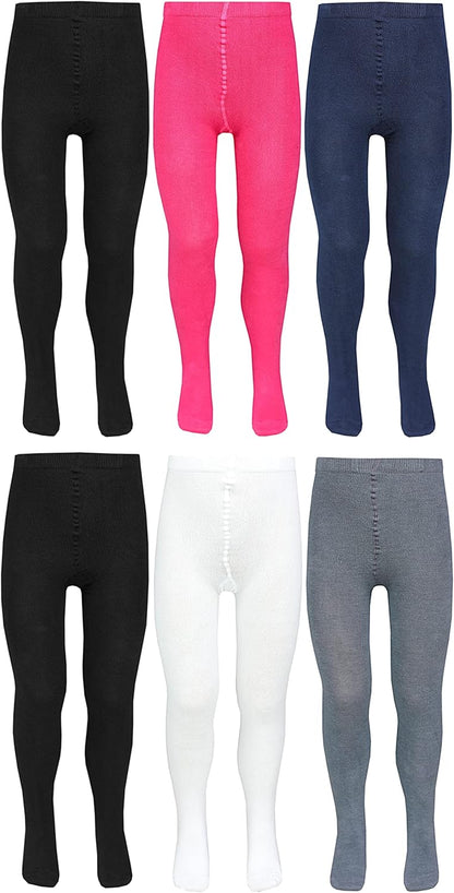 TupTam, Girls' Knitted Tights, Colourful Pattern, Pack of 6