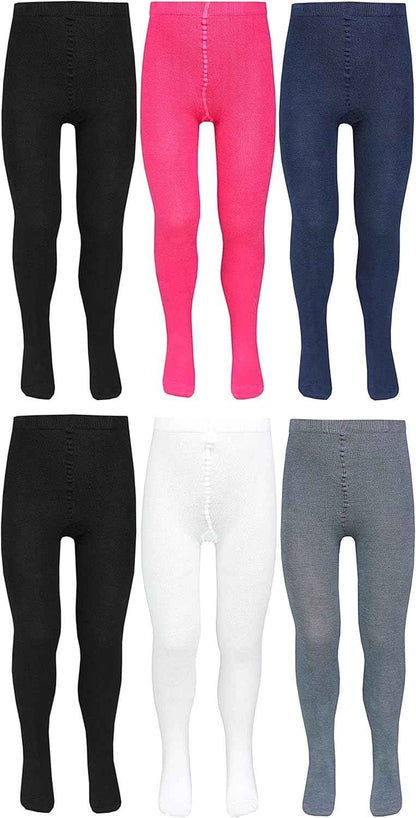 TupTam, Girls' Knitted Tights, Colourful Pattern, Pack of 6